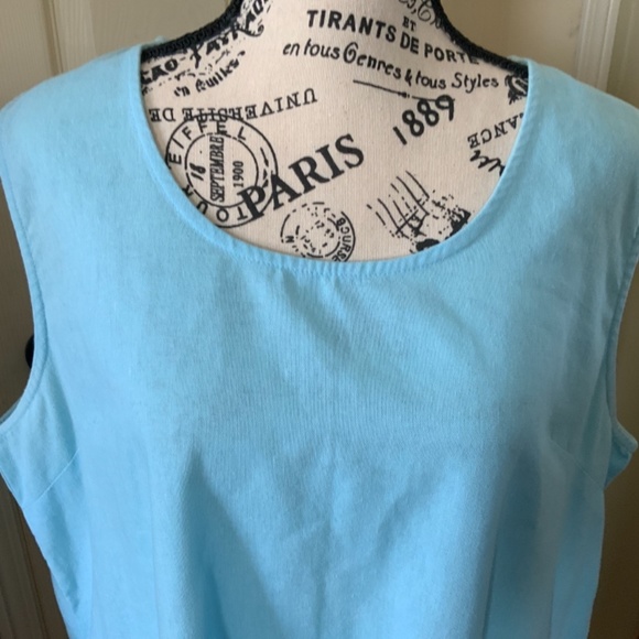 Blue Summer Sleeveless Top/Dress Sz XL - Picture 5 of 7